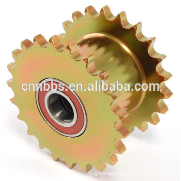 China manufacturing high-quality non-standard zinc plated yellow drive sprocket